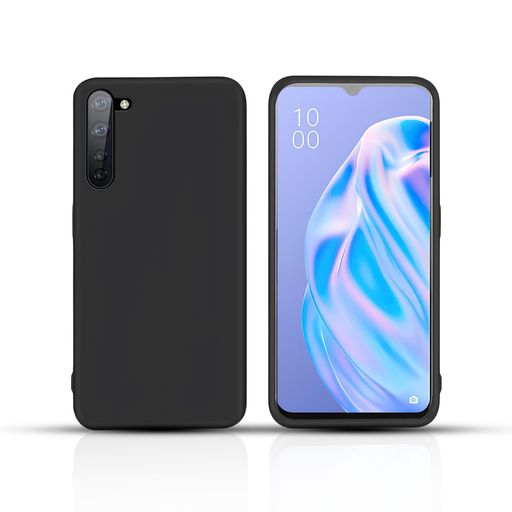 OPPOReno3Aケースブラック耐衝撃落下防止Reno3A軽·薄型ストラップホール付き柔軟砂艶消しの質感ほこりが付かない滑り止めOPPOReno3Aスマートフォンケース