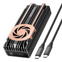 【USB440GBPS超高速】GRAUGEARUSB4.0NVMEM.2SSD外付けケースTHUNDERBOLT4/3対応USB4SSDケースアルミ製M.2SSD外付けエンクロージャ二つの純銅のヒートパイプ(2)