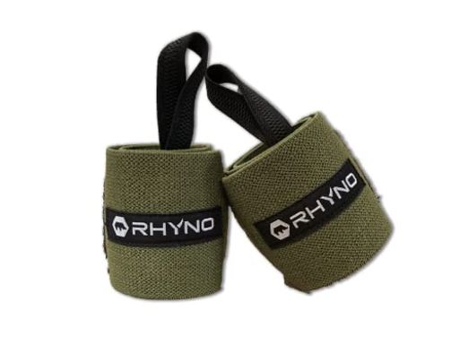 RHYNO リストラップ 手首 固定 ウエイト トレーニング 筋トレ 2枚組 (カーキ) RHYNO リストラップ 手首 固定 ウエイト トレーニング 筋トレ 2枚組 (カーキ)