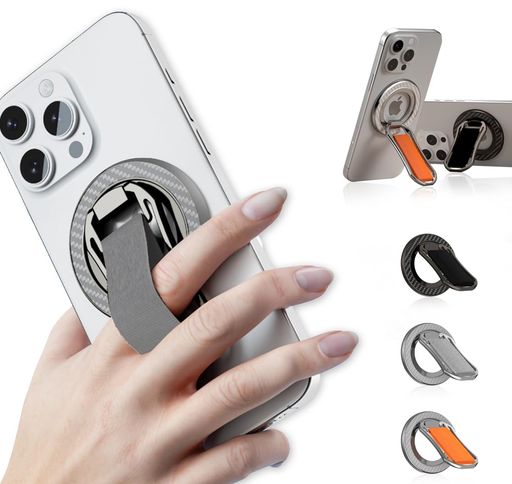 スマホリング MagSafe対応 スマホスタンド バンカーリング 携帯リング グレー