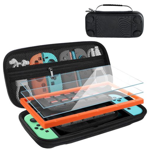 【超保護】安定したハードシェルを備えたSwitch 2ケースは、十分な保護を提供します。ケース内では、フック&amp;ループと4つの溝でスイッチがしっかりと固定されます。片手で簡単にスイッチを持ち上げることができます。ゴムバンドとはさようならです 【大容量】Nintendo Switch 2のトラベルケースは、スイッチ2をしっかりとホールドし、プラグ、充電ケーブル、イヤフォン、2つの追加ジョイコン用のポケットも備えています。24枚のゲームカードスロットで、たくさんのゲームやSDカードを収納できます 【便利で軽量】私たちのNintendo Switch 2キャリングケースは、Nintendo Switch 2コンソールとアクセサリーを持ち運ぶ際に安全に保つために設計されています。頑丈なハンドルで持ち運びも便利です。荷物やバッグに置くこともできます 【互換性】私たちのSwitchキャリーケースは、Nintendo Switch 2(2025モデル)に完全に互換性があります。チャコールバッグで臭いもありません。