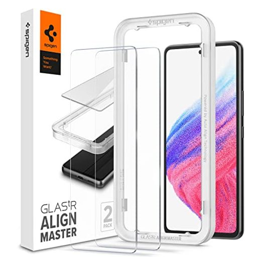 SPIGEN ALIGNMASTER ガラスフィルム GALAXY A53 5G 用 ガイド枠付き ギャラクシー A53 5G 用 保護 フィルム 2枚入