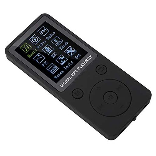 ミュージックプレイヤー、リプロクターMP4 MP3ラジオプレーヤー スリムミュージック ポータブルスクリーンMP4音楽プレーヤーサポートMP3プレーヤー32GB TFカードヘッドフォン付きロングスタンバイタイム (黒)