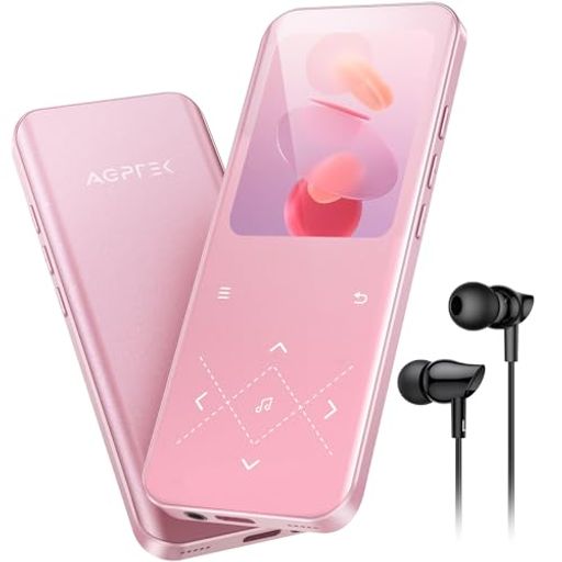 AGPTEK MP3プレーヤー AGPTEK MP3プレーヤー BLUETOOTH5.3 内蔵32GB 大容量 ウォークマン 2.4インチパネル 金属フレーム オシャレ ロスレス音質 48H音楽再生時間 音楽プレーヤー ダイレクト録音 LINE-IN機能 スピーカー内蔵 FMラジオ