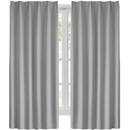 Hansleepカーテン1級遮光幅150cmx丈200cmスカイブルー2枚組断熱防寒防音省エネ厚手無地おしゃれ洗える寝室リビング用(ライトグレー幅150cmx丈200cm)