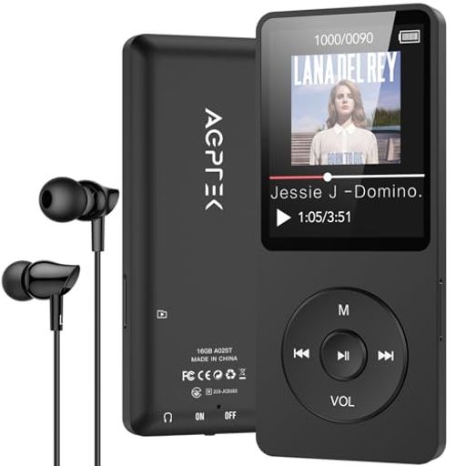 MP3ץ졼䡼 BLUETOOTH5.3 AGPTEK ޥ HIFI ¢16GB SDб 40Ĺ  ѥ FM饸 쥯Ͽб ñ  ̶/˥/襬/ؽʤɤŬ ۥդ