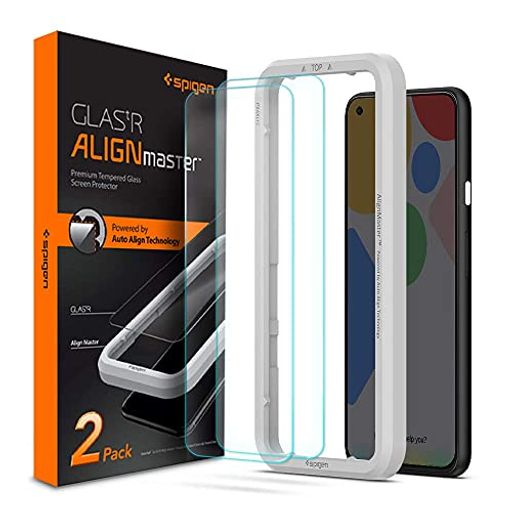 SPIGEN ALIGNMASTER ガラスフィルム GOOGLE PIXEL 4A 用 ガイド枠付き PIXEL4A 用 保護 フィルム 2枚入