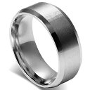 FLONGO メンズ指輪 結婚リング ステンレス指輪 シンプル ファション 8MM 愛の証 幸せの鍵 軽量 男の子 プレゼント バレンタインデー クリスマス 記...