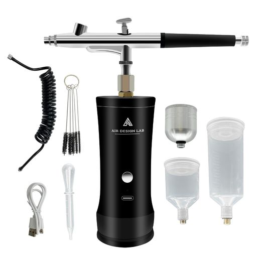 充電式エアブラシ28PSIダブルアクションType-Cエアブラシセットコンプレッサー圧力調節可能次第0.3mm3..