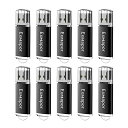Exmapor10個セットUSBメモリ2GBキャップ式USBメモリースティックUSB2.0対応黒