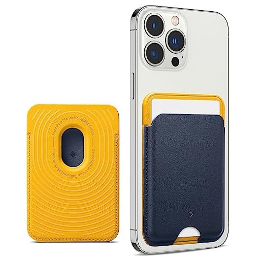 CASEOLOGY MAGSAFE対応 カードケース レザーウォレット 二重構造ノンスリップパータン シリコーン マグネット内蔵 IPHONE14 IPHONE13 シリーズ対応 ナノポップ - ブルーベリーネイビー