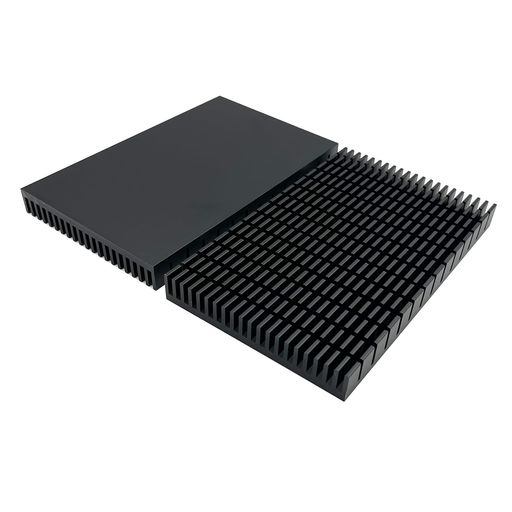AWXLUMVヒートシンク冷却板放熱板アルミニウム大型クーラーHDDクーラーPCBボードLEDマザーボード用適用(150X93X15MM黒)2個