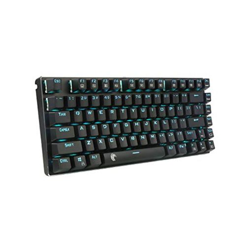 E元素ゲーミングキーボード メカニカル式キーボード USB接続有線青軸81キーアンチゴーストキー 青色LEDバックライト 防水機能付きゲーマー向け英語配列キーボード (ブラック) E元素ゲーミングキーボード メカニカル式キーボード USB接続有線青軸81キーアンチゴーストキー 青色LEDバックライト 防水機能付きゲーマー向け英語配列キーボード (ブラック)