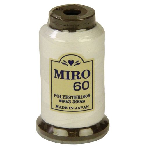 ミロ(MIRO) ミシン糸 家庭用 #60 300m巻 白 ホワイト 扱いやすい60番 日本製