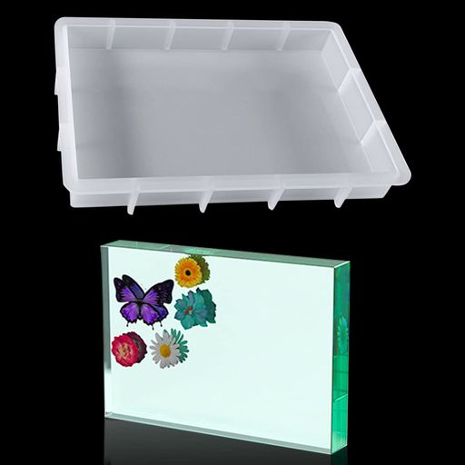 Zayookey長方形シリコンモールド1個セット長方方形フォトフレーム写真立て標本コースター置物誕生日標..