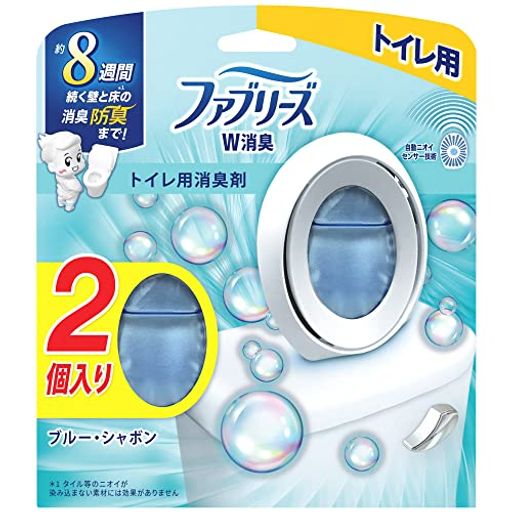 ファブリーズ 消臭芳香剤 W消臭 トイレ用 ブルー・シャボン 6.3MLX2個 ファブリーズ 消臭芳香剤 W消臭 トイレ用 ブルー・シャボン 6.3MLX2個