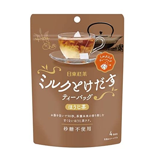 三井農林 日東紅茶 ミルクとけだすティーバッグほうじ茶 4袋×6個