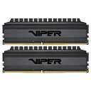 PATRIOT MEMORY VIPER4 BLACKOUT SERIES DDR4 3000MHZ PC4-24000 8GB (4GB X 2枚) プレミアムブラックヒートシンク デスクトップ用メモリ PVB48G300C6K(2)