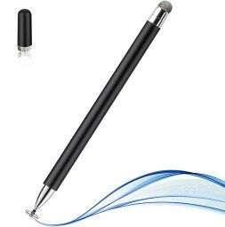 スタイラスペン タッチペン スマホ PHONE PAD スタイラスペン ANDROID スマートフォン タブレット用 ペン ディスク+導電繊維(2IN2)ペン先 磁気キャップ (黒)