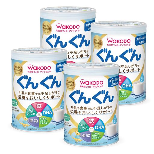 和光堂フォローアップミルクぐんぐん9か月頃から鉄分・カルシウムサポート830Gx4缶 和光堂フォローアップミルクぐんぐん9か月頃から鉄分・カルシウムサポート830Gx4缶