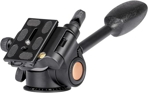 KoolehaodaQ08三脚雲台、アルミニウム合金流体雲台、三脚スライダー用1/4”QRプレート付き、デジタル一..