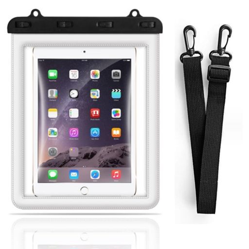 ドットコムプライムタブレット防水ケースお風呂防水カバーiPad12インチまで対応WH