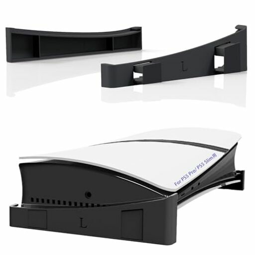 新型PS5スタンドPS5Slim/PS5Pro用横置きスタンド【新型PS5PRO/PS5Slim対応PS5非対応】PS5Slim/PS5Pro通常版とデジタル版両対応傷付き防止簡単に取り付転倒防止本体をもっと安心に収納PS5
