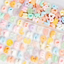 デコパーツ樹脂セット【アルファベット・自由にDIY可能・様々なモチーフ】アクセサリーパーツデコパーツかわいいキャラクターデコ素材ビーズホイップデコパーツレジンパ...
