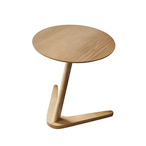 ARBR HEIGHTS サイドテーブル おしゃれ 幅50×奥行50×高さ51CM ベッドサイドテーブル モダン 天然木 コーヒーテーブル 円形 ソファ サイドテーブル 北欧 木製 丸 組立簡単