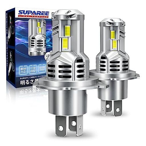 SUPAREE H4 LED ヘッドライト 車検対応 爆光 HI/LO切替 ハロゲンサイズ 18000LM 9倍明るさアップ 12V 車/バイク用 6500K 三重放熱 静音ファン 長寿命 高光効LEDチップ ノイズ抵抗 SUPAREE H4 LED ヘッドライト 車検対応 爆光 HI/LO切替 ハロゲンサイズ 18000LM 9倍明るさアップ 12V 車/バイク用 6500K 三重放熱 静音ファン 長寿命 高光効LEDチップ ノイズ抵抗