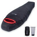 QEZER寝袋冬用ダウンシュラフ最低温度-25°C1000g/1500g羽毛充填マミー型650FP高級ダウン寝袋コンパクト400T撥水加工キャンプ登山車中泊防災避難用