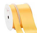 【ZOFRUD】イエローゴールド ダブルフェイス サテンリボン 2巻セット - 合計18メートル (16MM幅、38MM幅 X 9M) - 手芸、ギフトラッピン...