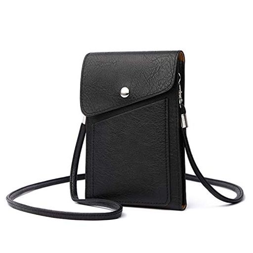 SURCHARスマホポーチレディース斜めがけ可愛いポシェット携帯ポーチショルダーバッグミニバッグスマホバッグ小物入れ女性用軽量便利ブラック