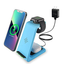 ワイヤレス充電 3IN1 置くだけ充電 充電スタンド 18W急速充電 QIスマホ機種全対応 3台同時充電IPHONE14シリーズ/IPHONE13シリーズ/IPHONE12シリーズ/IPHONE 11シリーズ/IPHONE Xシリーズ / 8 / 8