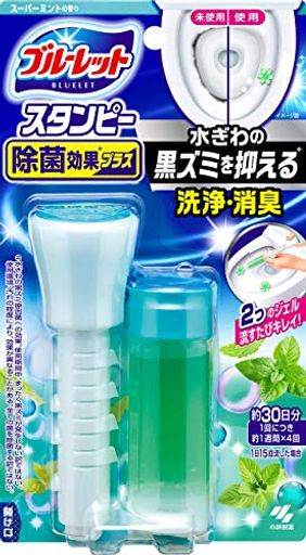 ブルーレットスタンピー トイレ洗浄剤 除菌効果プラス スーパーミント 本体 約30日分×6個