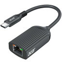 AcerUSBC有線LANアダプター、1000Mbps高速USB-CtoRJ45ギガビットイーサネットRJ45USBLAN変換アダプター(Thunderbolt3/4対応)、iPhone15/16、、MacBook