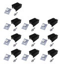EasycargoTO-220ヒートシンク+絶縁体取り付けネジキット10個パックLM317LM317tL7805L7812L78XX電圧レギュレーターIRFZ4...
