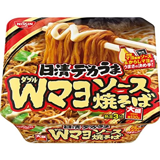 日清食品 デカうま wマヨソース焼そば 153g ×12個 1