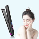 ヘアアイロン コードレス ストレート & カール 2WAY ヘアアイロン ミニ 充電式 持ち運びやすい 150°C~220°C 8段階温度調節 LEDディスプレー付き 24MMプレート オートOFF機能 ヘアストレートナー 前髪用 小型 男女通用