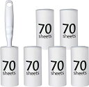 MELERIO 粘着クリーナー 420枚/6粘着ローラー ペットの毛取りローラー 犬と猫の毛用リントローラー 衣類用 ローラークリーナー