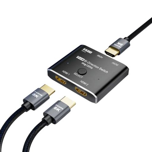 CABLEDECONN HDMI 2.1 ULTRA 8K HD o~jXCb` 8K@60HZ 4K@120HZ HDR 1C` 2OUT 2C` 1o  48GBPS Xvb^[(VKfBXvC) Ro[^[ XBOX X