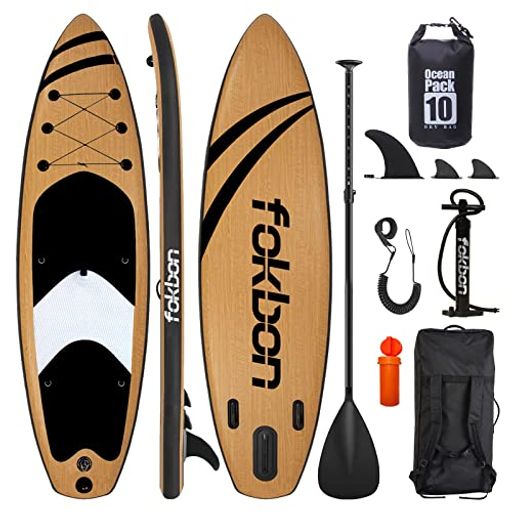 SUPボード サップボード SUP FOKBON インフレータブルスタンドアップパドルボード 長320CM幅81CM厚15CM 安全荷重150KG 耐久性 安定性 超軽量 滑り止め 初心者 フィットネス 川下り ヨガ フィッシング 釣り 防水バッグ 1