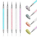 Annhuaドットペン5本セットネイルアートペン2way用ドット棒ネイルドットペン点描ツールドッティングペンネイル筆ネイルデコペンネイルアートツールネイル用品