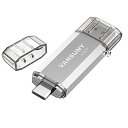 VANSUNY USBメモリ TYPE-C 128GB 高速転送データ USBフラッシュドライブ 2IN1 OTG USB 3.0 + USB Cメモリスティック デュアル タイプC 128ギガ 大容量 (銀)(2)