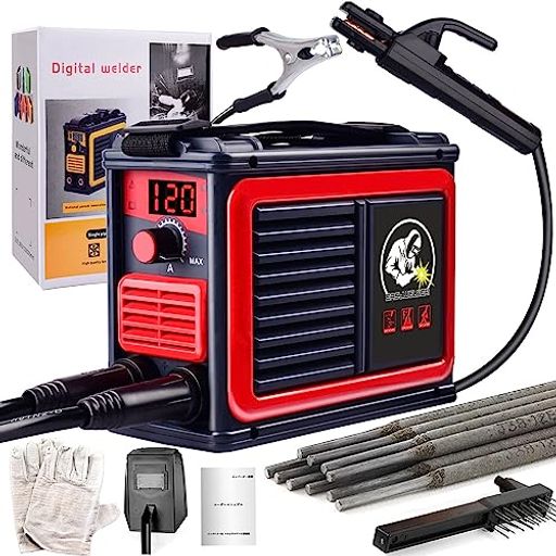 EASYWELDER 超軽量ミニポータブル溶接機 120A 溶接機 100V 強力絶縁 溶接機100V アーク インバーター直流 IGBTデジタルディスプレイ 家庭用溶接機 100V用溶接機 アーク溶接機 100V 人気の100V