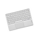BLUETOOTHキーボードIPADタブレット用キーボードタッチパッド付きワイヤレスIPHONE、スマホ対応TYPE-C充電式英語配列薄型軽量コンパクトアイパッドAIRPROMINIKEYBOARD(白)ホワイト(2)
