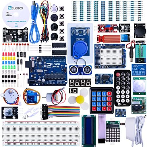 ELEGOO ARDUINO用のUNO R3 最終版スタータキット UNOチュートリアル付 (63 ITEMS)