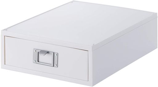 ライクイット (like-it) 収納ケース A4 引き出し 書類ケース 縦型 1段 約幅26x奥行35x高さ9.8cm オールホワイト (不透明) 日本製 MX-50 シリーズ累計販売数1,000万個突破 ファイルユニット 書類ボッ…