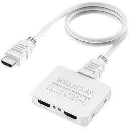 SIMIKI HDMI 分配器 1输入2输出 4K 60HZ 1X2 HDMI 分配器 2屏同时输出 3D 1080P HDMI2.0 PS5 XBOX HDTV DVD 对应 带USB电源线(包含1.5M HDMI2.0电缆)...