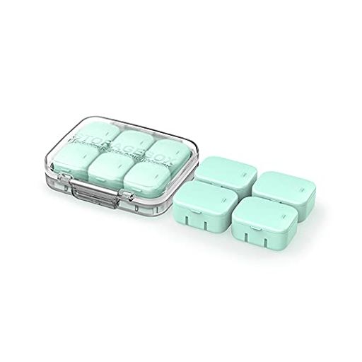 WOWHOUSE ピルケース 薬ケース 小物入れ 薬管理 携帯用 10個の小さな箱 無料の組み合わせ (グリーン) 1